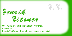 henrik nitsner business card